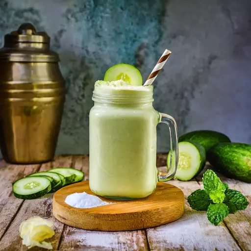 Cucumber Whey Protein Shake [450 Ml, Mason Jar]