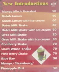 Sreeraj Lassi Bar, Commercial Street menu 3