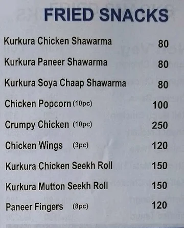 Friends Mr Shawarma and Grill menu 