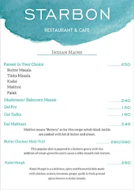 Starbon Restaurant & Cafe menu 3