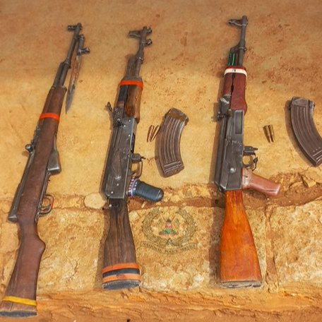 Illegal firearms recovered in Samburu County on March 23,2023.