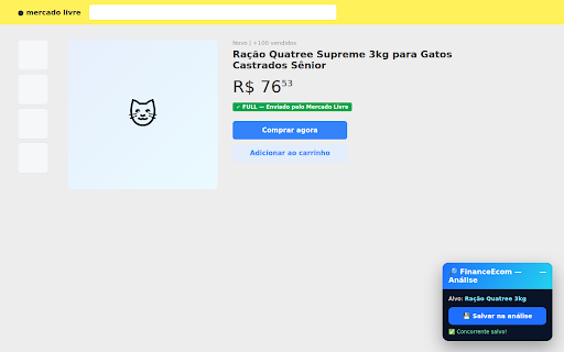 FinanceEcom — Análise de Produtos screenshot 2
