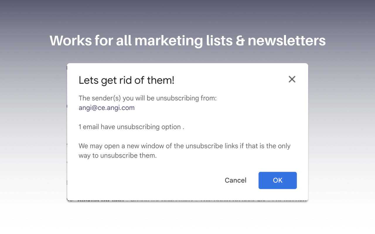 Gmail Unsubscribe - bulk email unsubscription Preview image 4