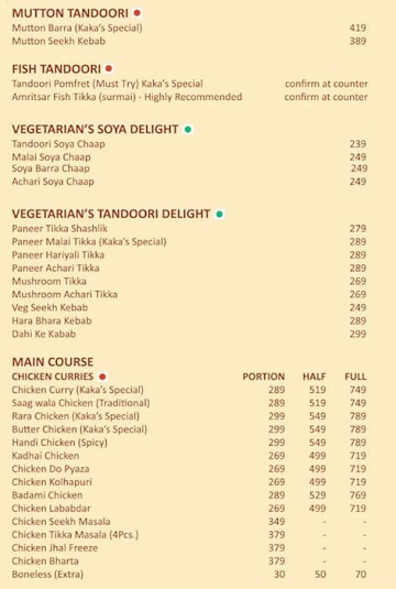 Parantha Factory menu 