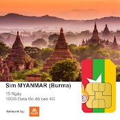 Sim Data 4G Myanmar [Simdulich] Sim Du Lịch Quốc Tế Tốc Độ Cao Tự Động Kích Hoạt, Dễ Sử Dụng Ab12