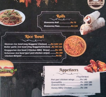 Rolls Rice Cafe menu 