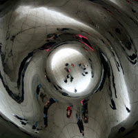 Cloud Gate from the inside di 