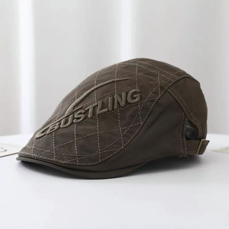 Retro Advance Hut Japanischer Stil Schlichtes Retro Design Künstler Hut Umgedreht Tragbare Entenschnabelmütze für einen klassischen Look