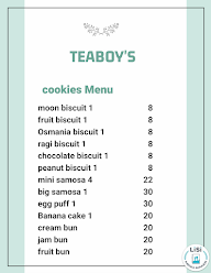 Tea Boy menu 3