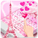 Pink Love Paris Eiffel Tower Keyboard Theme icon