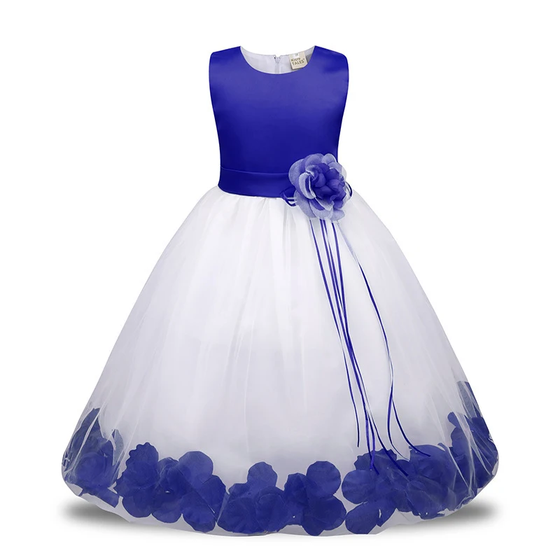Vestido Formal Petal, Vestido Infantil Princesa com Flores e Tela, Lindo Vestido Floral para Festas e Eventos.