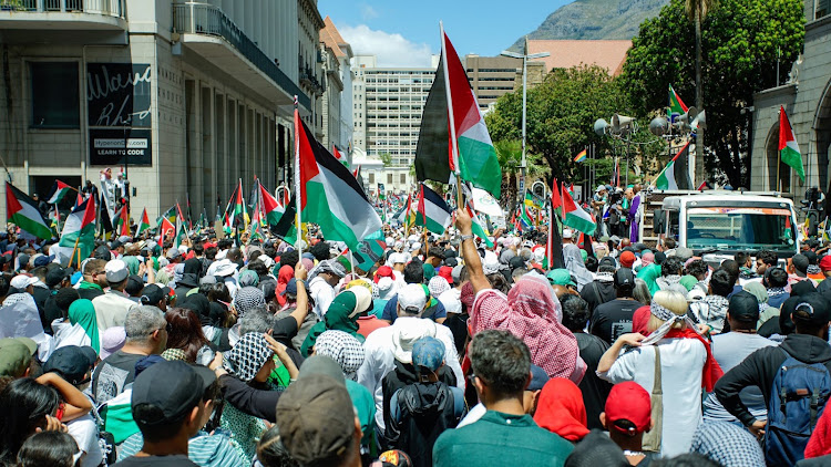 Thousands had taken to the streets of Cape Town on Saturday in solidarity with Palestine over the war and attack by Israel in the past month.