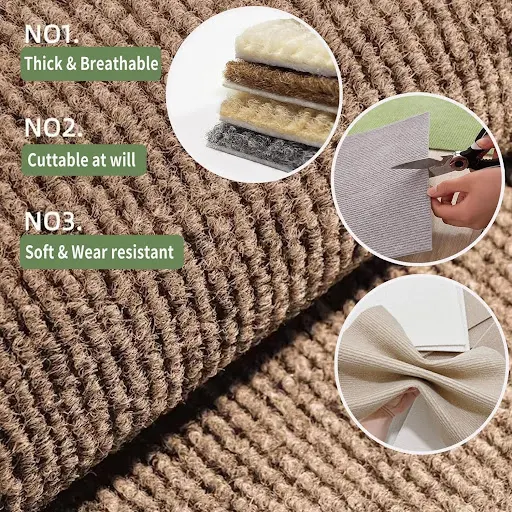 Cat scratch furniture protector, cuttable self-adhesive carpet pad instead of cat tree shelf