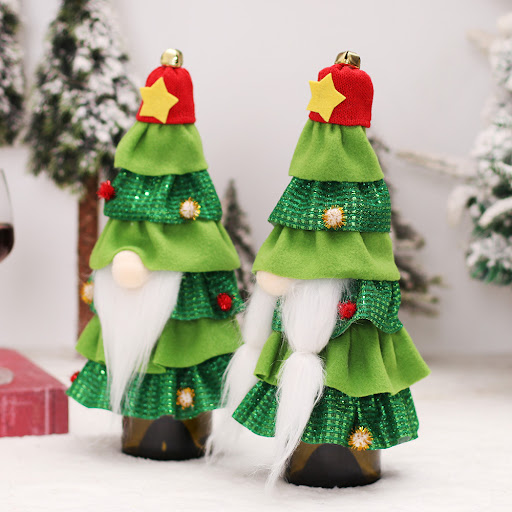 Title 3, Christmas Decorations Forest Man Cake Dress Bot...