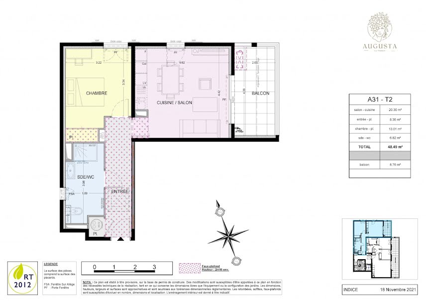 Vente appartement 2 pièces 48.49 m² à La Turbie (06320), 544 000 €