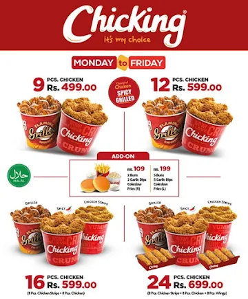 Chicking menu 