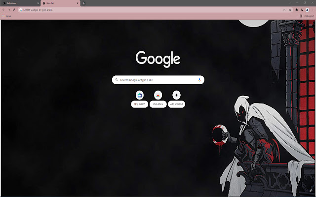 Moon Knight HD Theme chrome extension