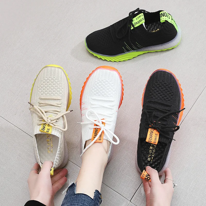 Title 5, Flying woven casual sneakers for men and women,...