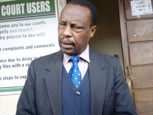 Former government chief pathologist Moses Njue who is charged with heart theft