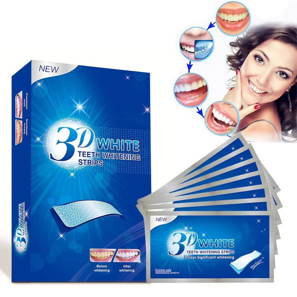 Naklejki wybielające zęby Hyun White Teeth 7 opakowań po 14 sztuk. Zyskaj bielsze zęby i olśniewający uśmiech w prosty sposób.