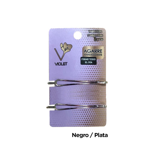 Hebillas Delgadas Violet Metal X2Und  