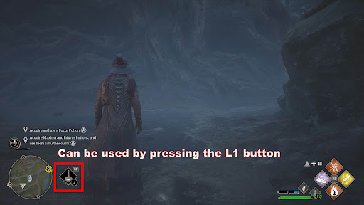 Other potions are used with the L1 Button