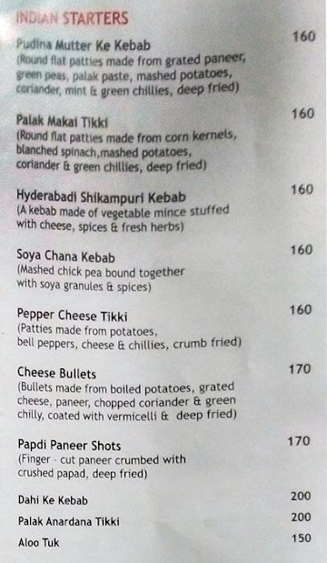 Hotel Shreedevi menu 