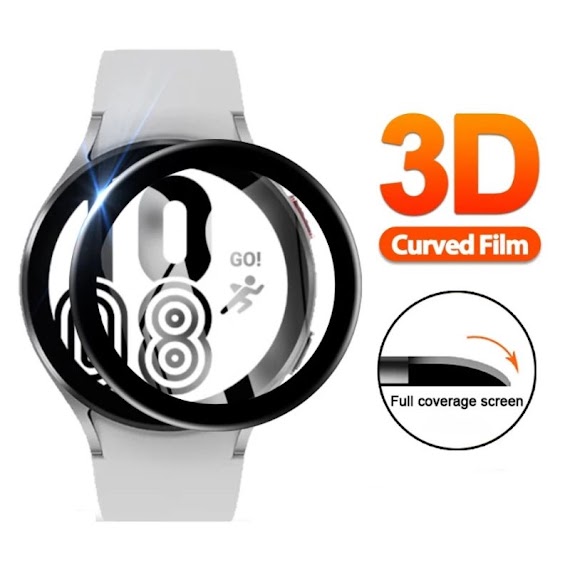 [Tặng 1Kính 2D Khi Mua 2 Miếng 3D] Cường Lực 3D Cạnh Cong Full Mặt Kính Cho Samsung Galaxy Watch 4 40Mm & Watch 4 44Mm