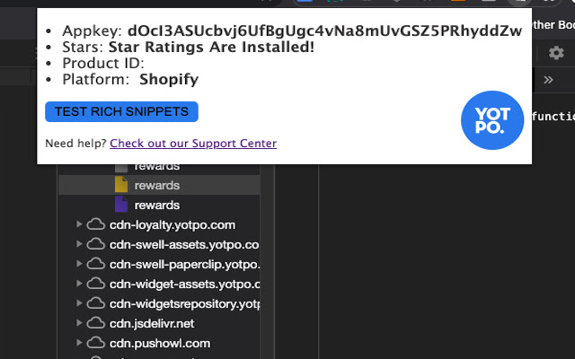 Yotpo Support Tool chrome extension
