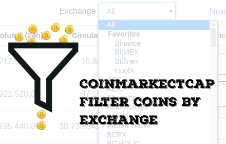 CoinMarketCap - Filter coins by exchange small promo image