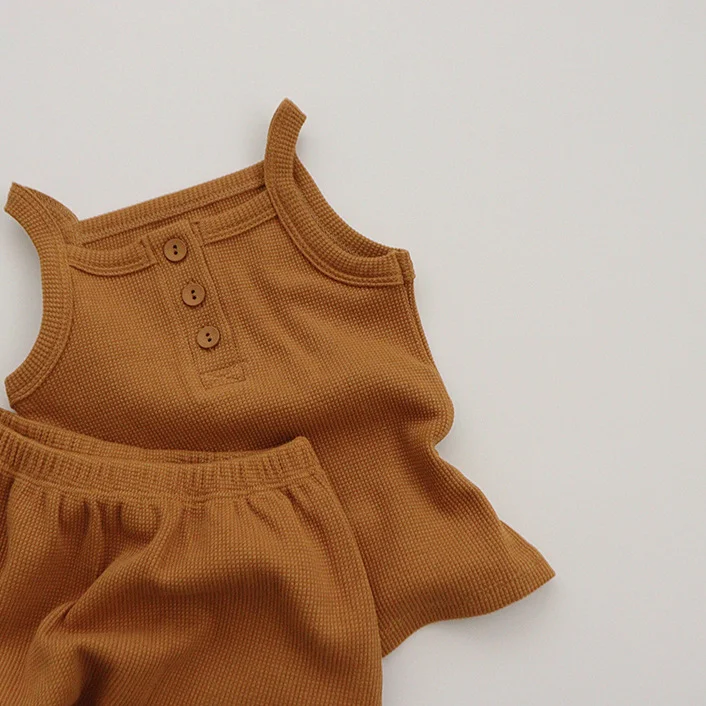Baby zomer mouwloze camisole slipset Ademend en lichtgewicht voor warme dagen Comfortabel en bewegingsvrijheid voor uw baby