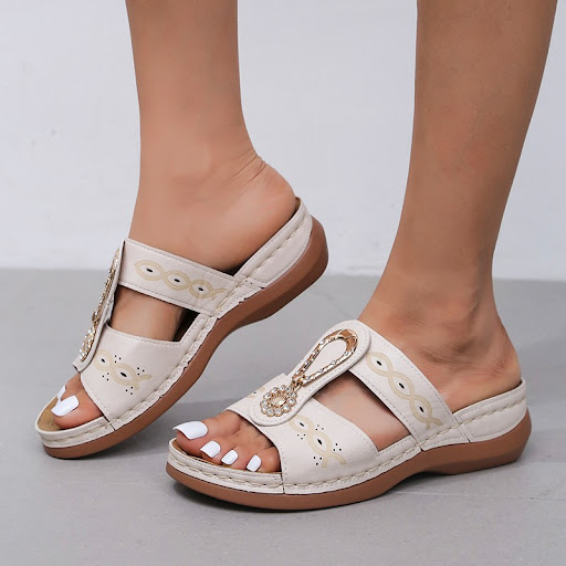 Title 6, Large size hollow out summer wedge sandals, Rom...