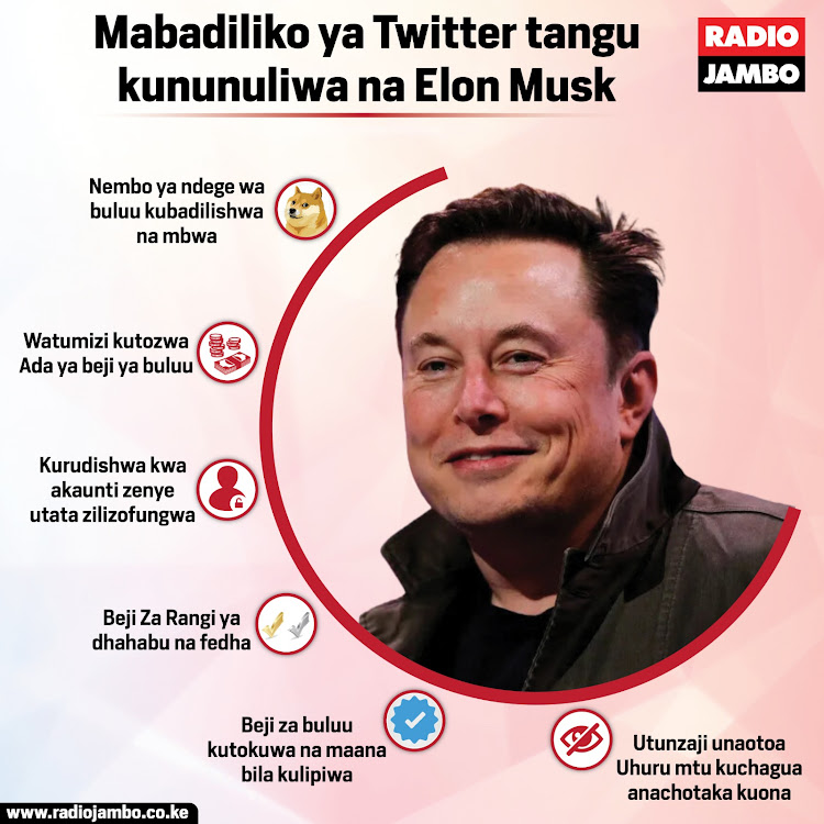 Mabadiliko ambayo Musk amefanyia Twitter tangu kuinunua mwaka jana.