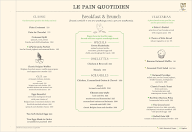 Le Pain Quotidien menu 1