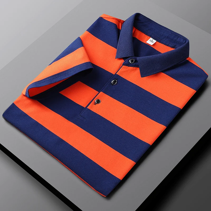 Camiseta Casual a Rayas Manga Corta para Hombre Top Confort y Estilo Veraniego Perfecta para un Look Relajado y Fresco Ideal para el Día a Día