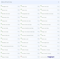 Fruit N Joy menu 2