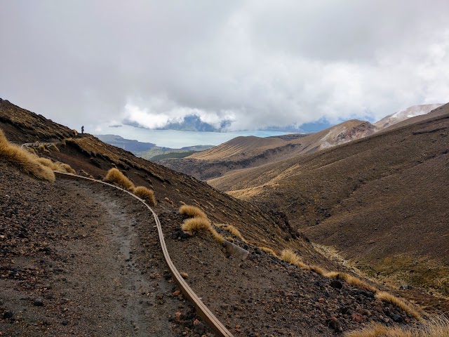 Tongariro Alpine Crossing track Lake Rotoaira