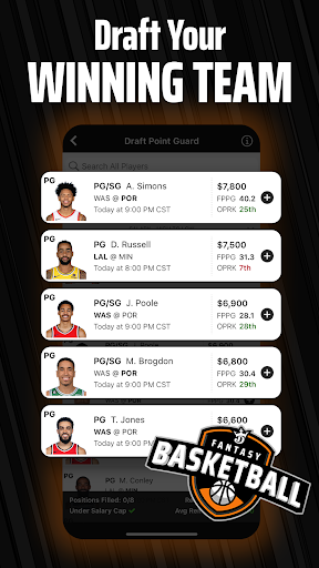 Screenshot DraftKings Fantasy Sports