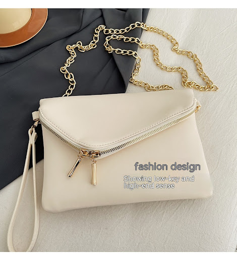 Title 5, New Womens Chain One Shoulder Zipper Bag – Sty...