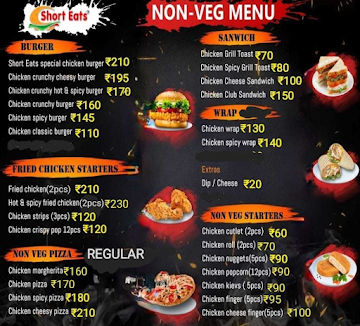 Short Eats Burger Shop menu 