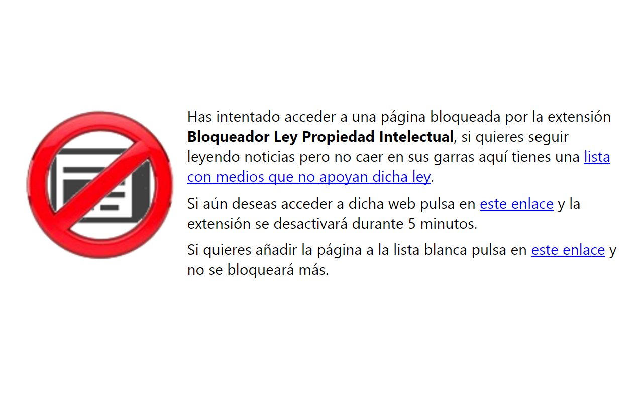 Bloqueador Ley Propiedad Intelectual Preview image 1