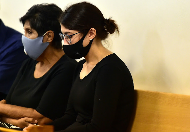 An-nei Stumke at the Gqeberha commercial crimes court with her parents.