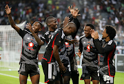 Tapelo Xoki of Orlando Pirates celebrates goal with teammates during the 2023 Carling Black Label Knockout match against Cape Town Spurs at the Orlando Stadium,on the 20 October 2023.