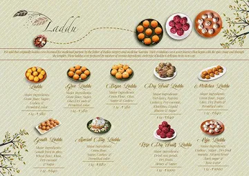 Kanti Sweets menu 