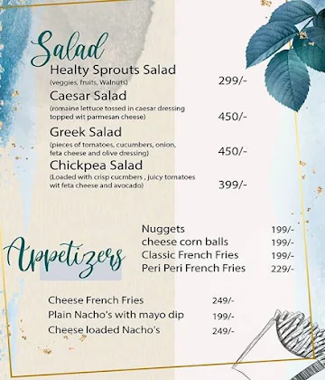 De' Blue Door Cafe menu 