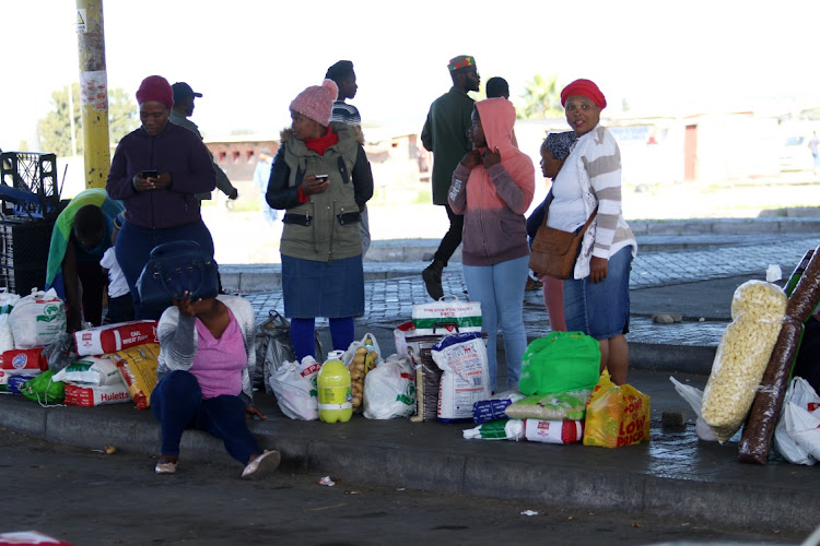 Commuters who went shopping were left stranded at Mdantsane Highway taxi rank.