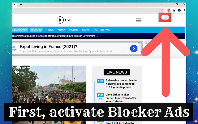 Blocker Ads chrome extension