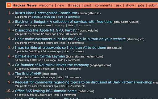 HackerNews Dark Mode