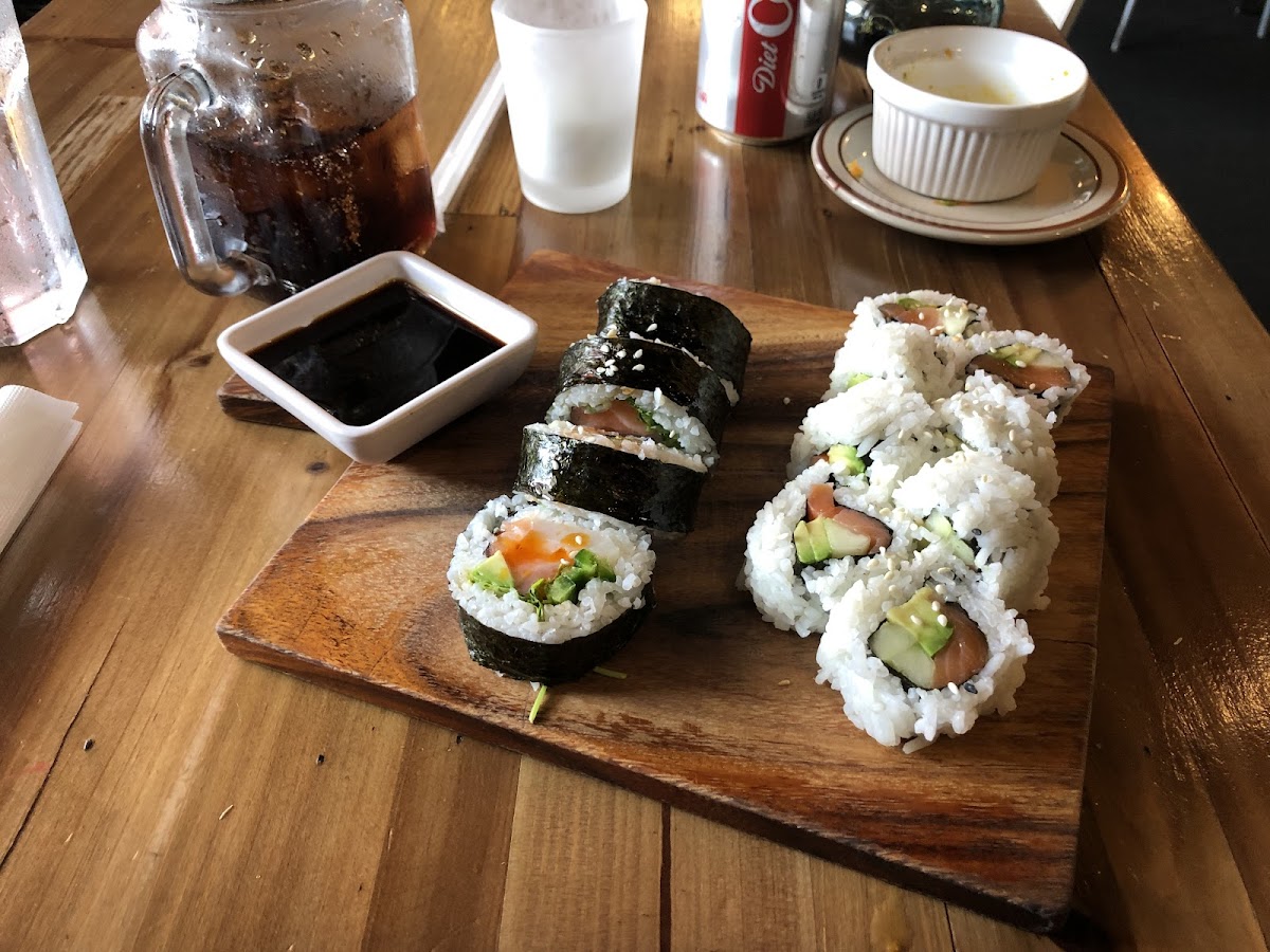 Lunch special Alaskan and Hangover rolls