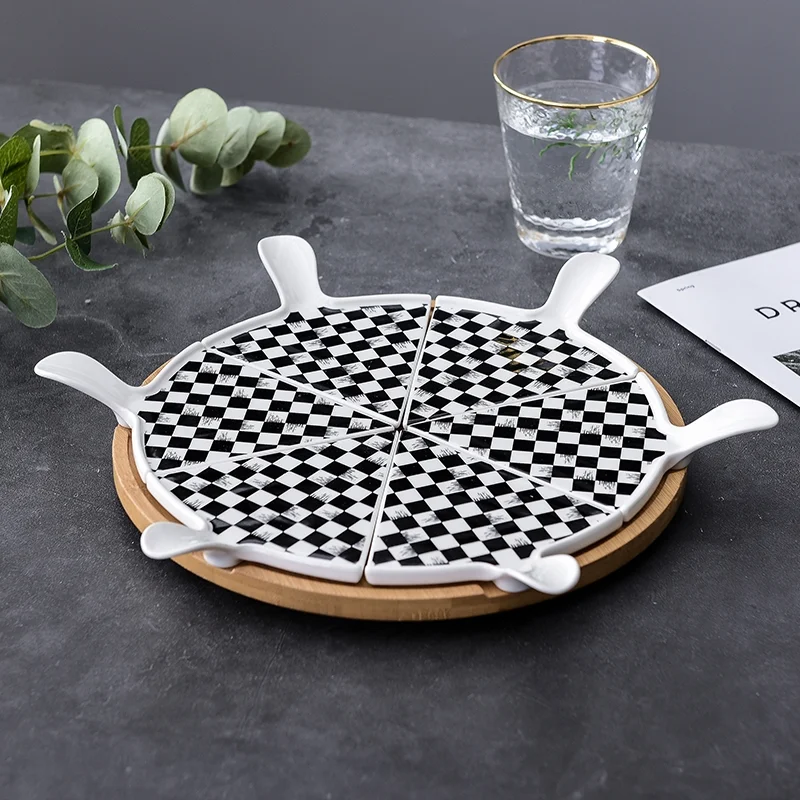 Nowy talerz deserowy Mujia porcelanowy w stylu Ins Talerz na ciasto Idealny do serwowania ciast stylowo Piękny design Wysoka jakość
